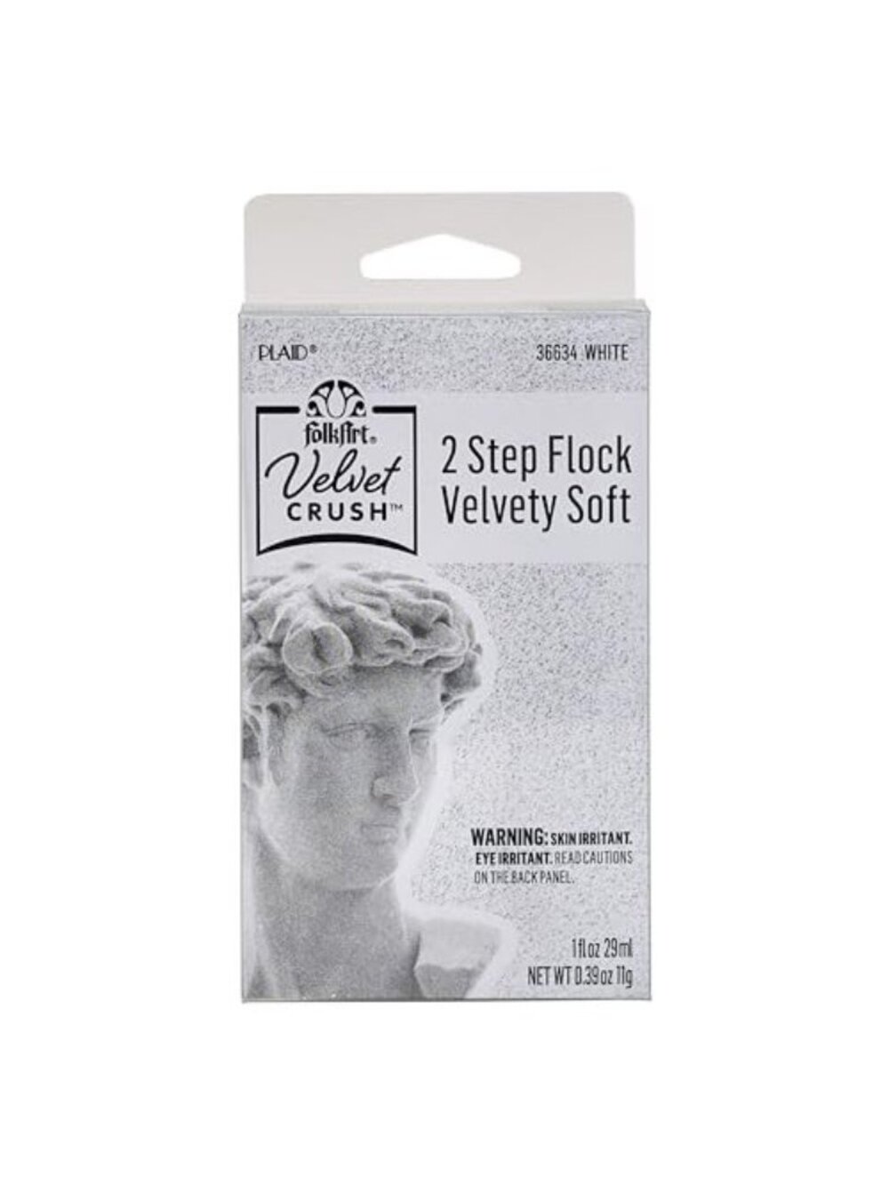 FolkArt Velvet Crush 2-Step Flocking Kit White 1oz Adhesive & 0.39oz Powder For